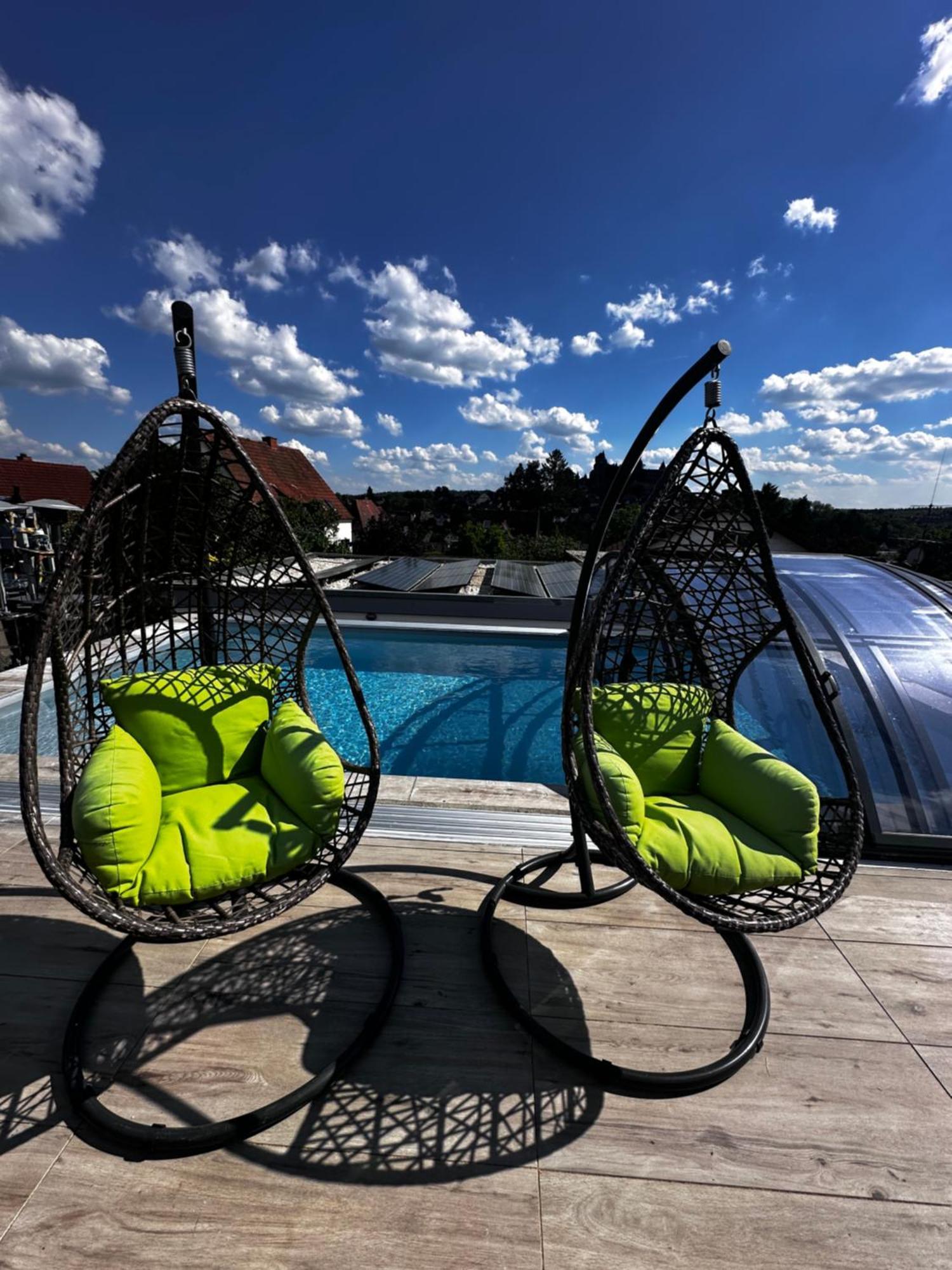 Ferienwohnung Schlossblick - 4 Sterne Sauna Pool Whirlpool Exklusiv Braunfels Ngoại thất bức ảnh